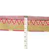 Sanskriti Vintage Sari Border 1 Yard Pink Trim Embroidered Thread Mirror Lace