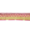 Sanskriti Vintage Sari Border 1 Yard Pink Trim Embroidered Thread Mirror Lace