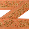 Sanskriti Vintage Parsee Sari Border Craft Pink Trims Embroidered 1 YD Lace