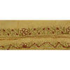 Sanskriti Vintage Sari Border Craft Cream Trim Hand Embroidered Sewing 1 YD Lace