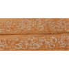 Sanskriti Vintage Parsee Sari Border Craft Peach Trim Hand Embroidered 1 Yd Lace