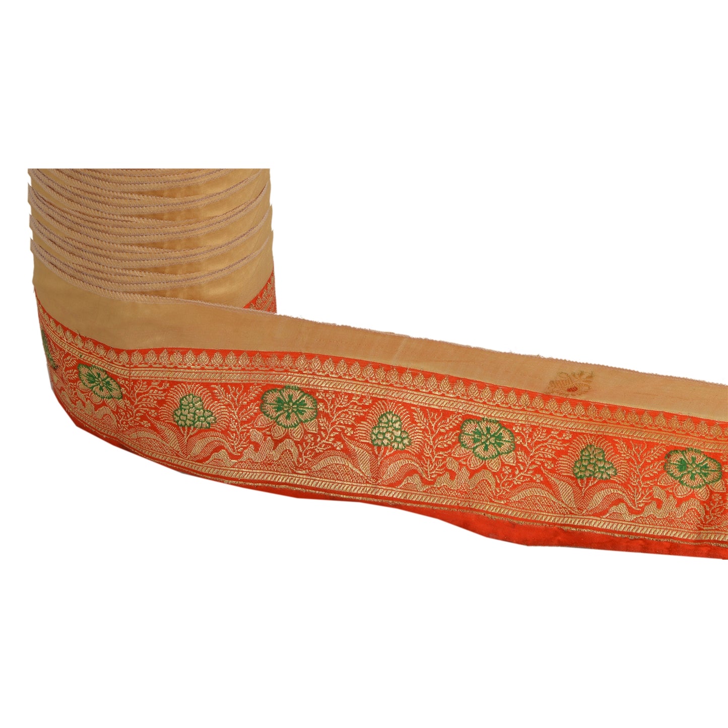 Sanskriti Vintage 1 YD Trim 2.5W Sari Border Woven Brocade Craft Sewing Lace