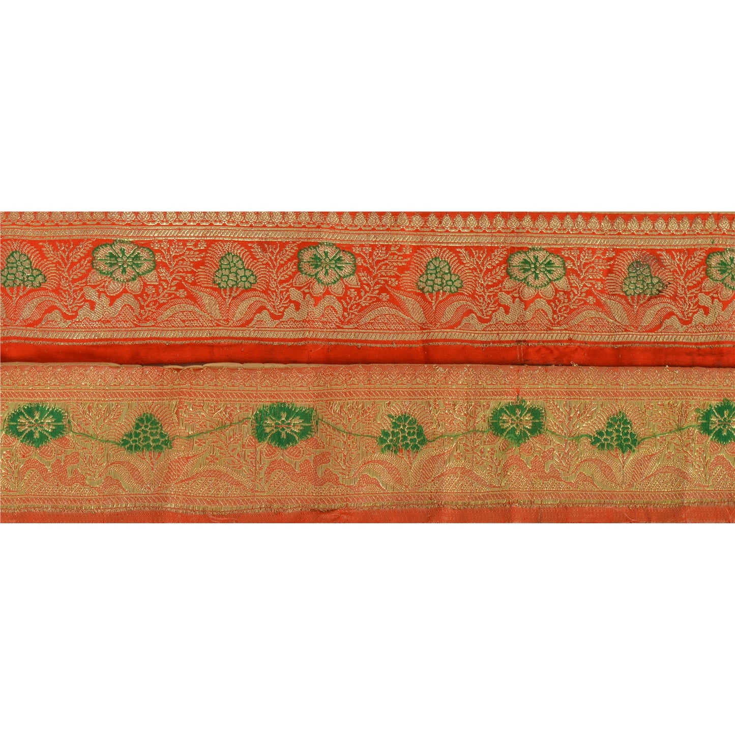 Sanskriti Vintage 1 YD Trim 2.5W Sari Border Woven Brocade Craft Sewing Lace