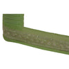 Sanskriti Vintage Green Sari Border Hand Beaded Indian Craft Trim 1 Yd Lace
