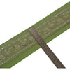 Sanskriti Vintage Green Sari Border Hand Beaded Indian Craft Trim 1 Yd Lace