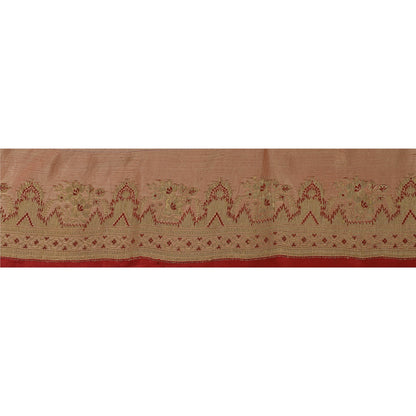 Sanskriti Vintage 1 Yd Trim Pure Silk Sari Border Woven Brocade Craft Sewing Lace