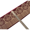 Sanskriti Vintage 1 Yd Trim Brown Sari Border Woven Brocade Craft Sewing Lace