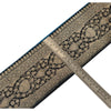 Sanskriti Vintage 1 YD Trim Black Sari Border Woven Brocade Craft Sewing Lace