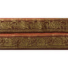 Sanskriti Vintage 1 Yd Trim Sari Border Woven Brocade Craft Sewing Brown Lace