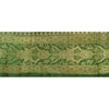 Sanskriti Vintage 1 Yd Trim Sari Border Woven Brocade Craft Sewing Green Lace