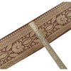 Sanskriti Vintage 1 Yd Trim Sari Border Woven Brocade Craft Sewing Brown Lace