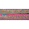 Sanskriti Vintage 1.5W Sari Border Zari Woven Brocade Craft Trim Blue 1 YD Lace