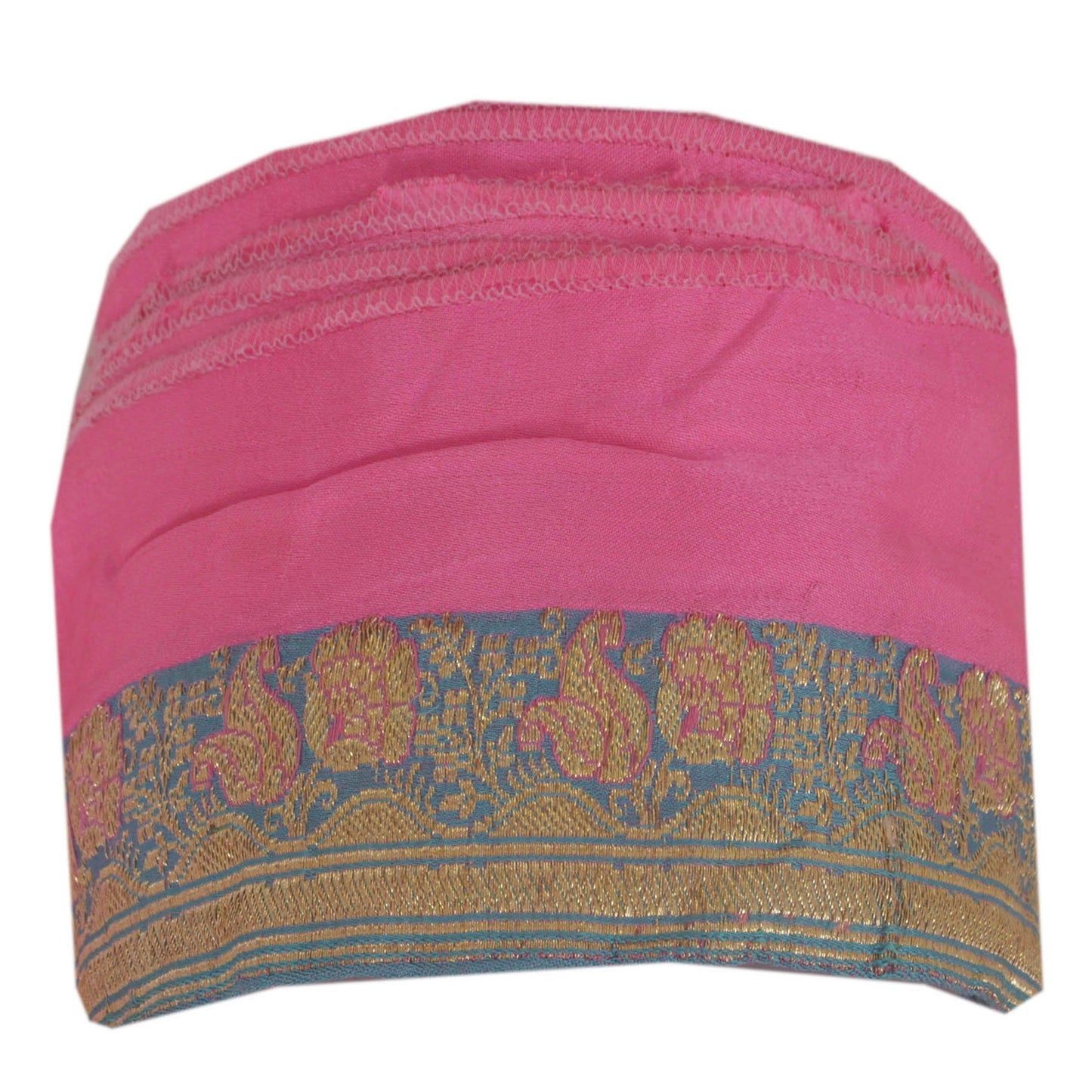 Sanskriti Vintage 1.5W Sari Border Zari Woven Brocade Craft Trim Blue 1 YD Lace