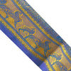 Sanskriti Vintage 1 Yd Trim Sari Border Woven Brocade Craft Sewing Blue Lace