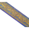 Sanskriti Vintage 1 Yd Trim Sari Border Woven Brocade Craft Sewing Blue Lace