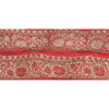 Sanskriti Vintage 1 Yd Sari Indian Border Woven Trim Sewing Craft Red Lace