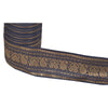 Sanskriti Vintage 1 Yd Sari Border Woven Brocade Trim Blue Craft Blue Lace