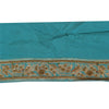 Sanskriti Vintage 1YD Sari Border Hand Beaded ZardoziTrim Sewing Craft Blue Lace