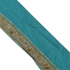 Sanskriti Vintage 1YD Sari Border Hand Beaded ZardoziTrim Sewing Craft Blue Lace