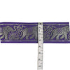 Sanskriti Vintage 1 YD Sari Border Elephant Hand Woven Purple Trim Sewing Lace