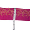 Sanskriti Vintage 1 YD Sari Border Hand Embroidered Trim Sewing Craft Pink Lace