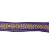 Sanskriti Vintage 1YD Sari Border Hand Beaded Zari ChiffonTrim Purple Craft Lace