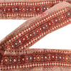 Sanskriti Vintage 1YD Sari Border Pink Hand Beaded Trim Mirror Craft Silk Lace