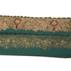 Sanskriti Vintage 1YD Sari Border Hand Beaded Zardozi ZariTrim Sewing Green Lace