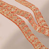 Sanskriti Vintage 1YD Sari Border Embroidered Trim Sewing Craft Orange Lace