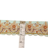 Sanskriti Vintage 1YD Sari Border Hand Beaded Zardozi Trim Sewing Sea-Green Lace