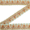 Sanskriti Vintage 1YD Sari Border Hand Beaded Zardozi Trim Sewing Sea-Green Lace