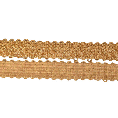 Sanskriti Vintage 1 YD Sari Border Dabka Indian Trim Sewing Craft Golden Lace