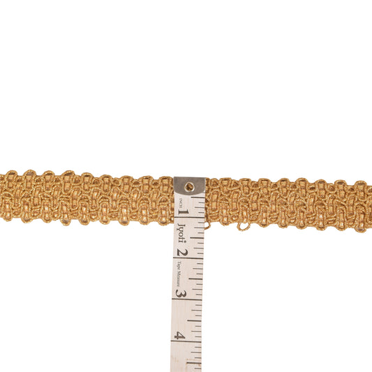 Sanskriti Vintage 1 YD Sari Border Dabka Indian Trim Sewing Craft Golden Lace