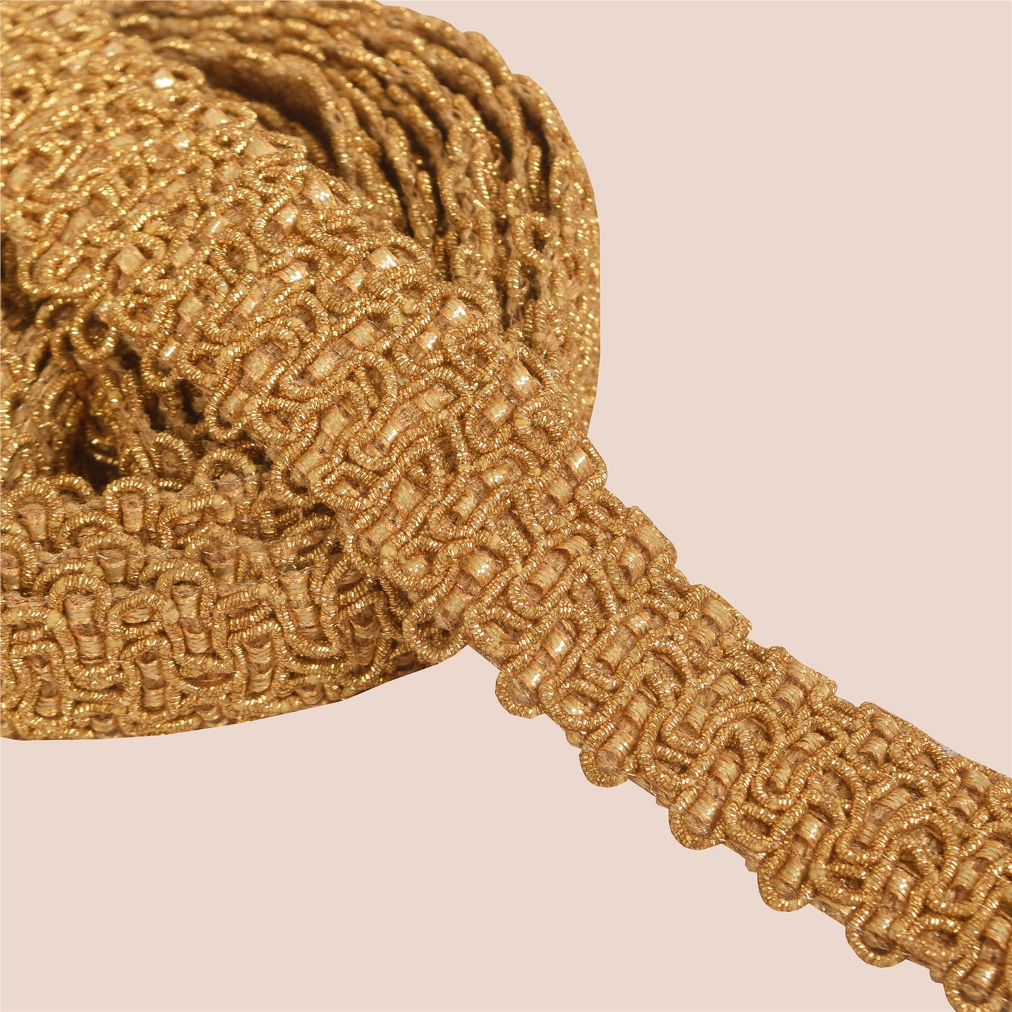 Sanskriti Vintage 1 YD Sari Border Dabka Indian Trim Sewing Craft Golden Lace