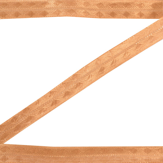 Sanskriti Vintage 1 YD Sari Border Hand Woven Trim Sewing Craft Brown Decor Lace