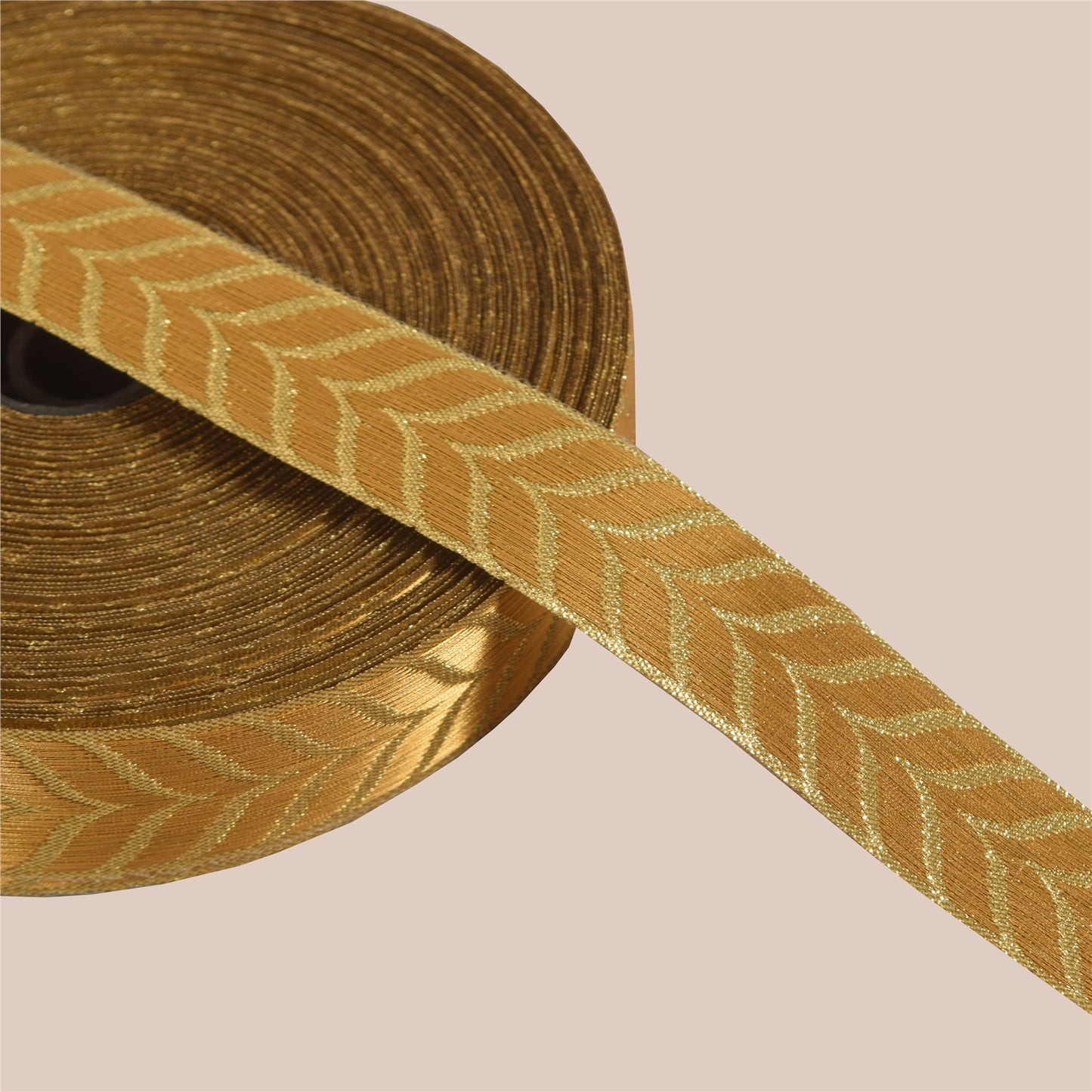 Sanskriti Vintage 1 YD Sari Border Indian Woven Trim Sewing Craft Golden Lace