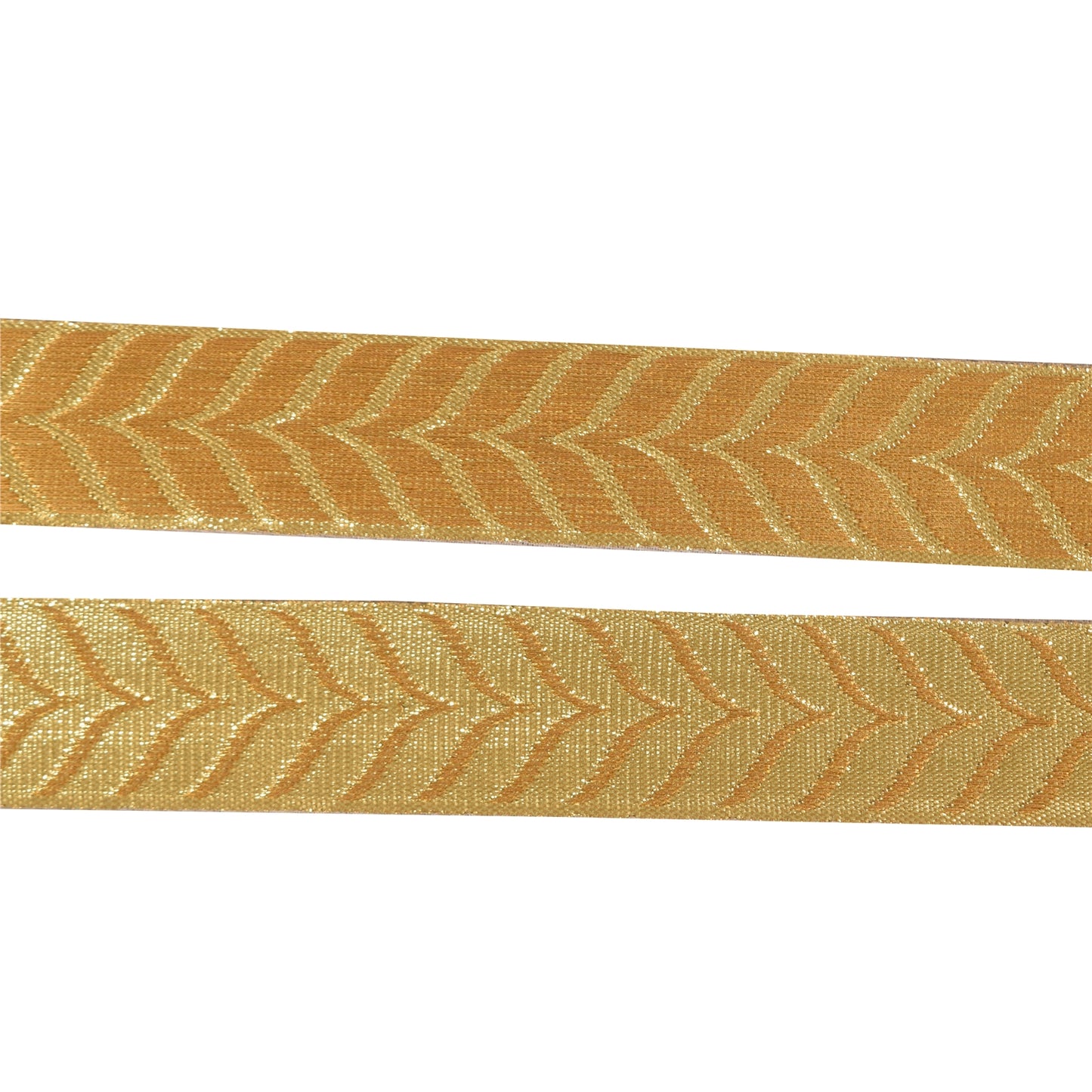 Sanskriti Vintage 1 YD Sari Border Indian Woven Trim Sewing Craft Golden Lace
