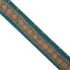 Sanskriti Vintage Blue Pure Crepe Trim 1YD Saree Border Embroidery Sari 2W Lace