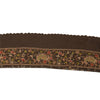 Sanskriti Vintage 1 YD Sari Border Embroidered Thread Zardozi Trim Brown 4W Lace
