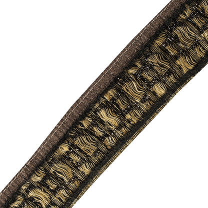Sanskriti Vintage Brown-Black Net 1 YD Sari Border Craft Trim Hand Woven Lace