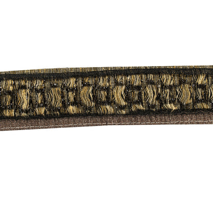 Sanskriti Vintage Brown-Black Net 1 YD Sari Border Craft Trim Hand Woven Lace