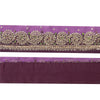 Sanskriti Vintage Sari Border Hand Beaded Zardozi 1 YD Trim Sewing Purple Lace