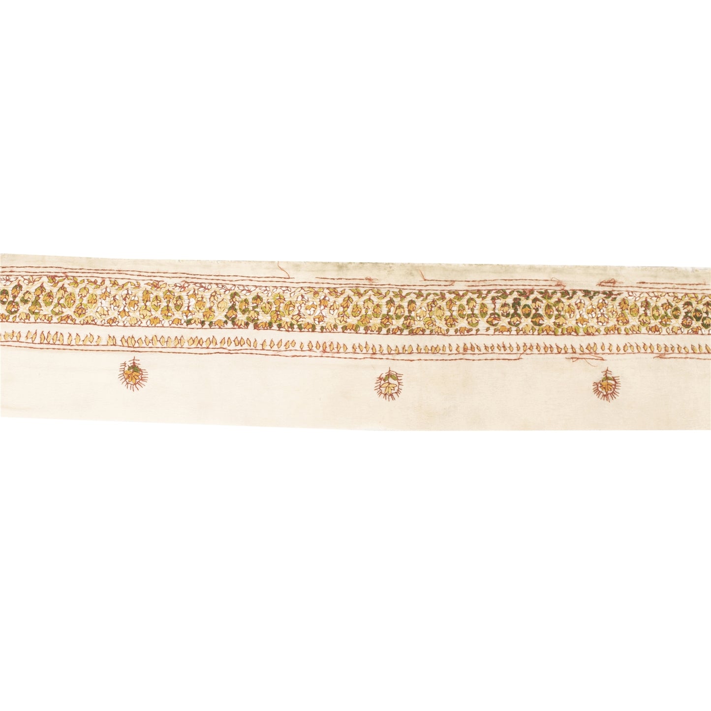 Sanskriti Vintage 1 YD Sari Border Hand Embroidery Suzani Trim Craft Lace Ribbon