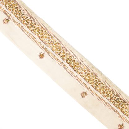 Sanskriti Vintage 1 YD Sari Border Hand Embroidery Suzani Trim Craft Lace Ribbon