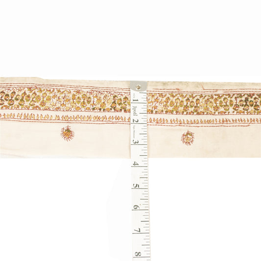 Sanskriti Vintage 1 YD Sari Border Hand Embroidery Suzani Trim Craft Lace Ribbon