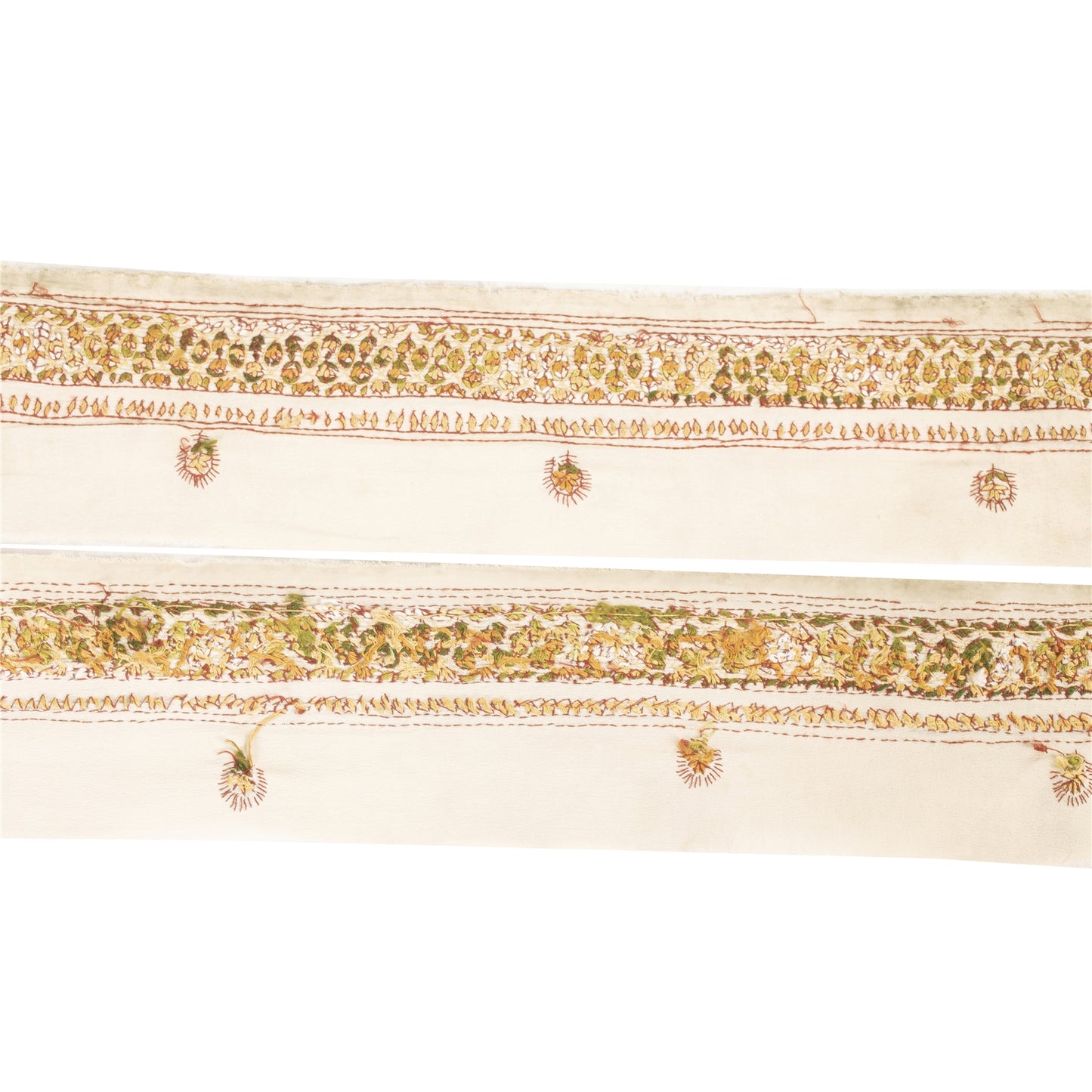 Sanskriti Vintage 1 YD Sari Border Hand Embroidery Suzani Trim Craft Lace Ribbon