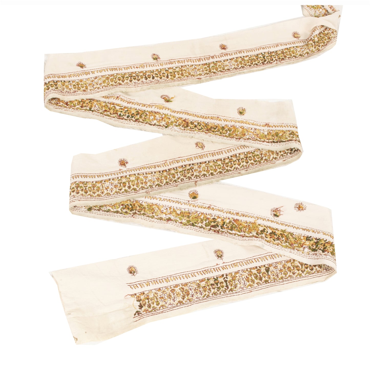 Sanskriti Vintage 1 YD Sari Border Hand Embroidery Suzani Trim Craft Lace Ribbon