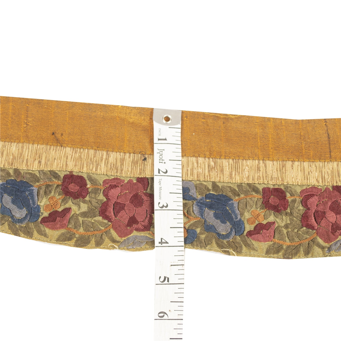 Sanskriti Vintage 1 YD Sari Border Embroidered Thread Cream Trim Sewing 4W Lace