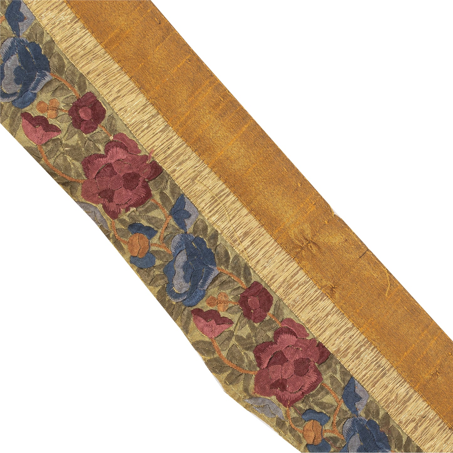 Sanskriti Vintage 1 YD Sari Border Embroidered Thread Cream Trim Sewing 4W Lace