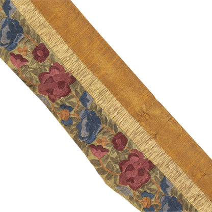 Sanskriti Vintage 1 YD Sari Border Embroidered Thread Cream Trim Sewing 4W Lace